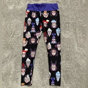 Lotus Leggings Disney Villains Print Leggings Size XL Run Disney